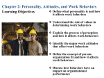 Personality, Attitudes and Work Behaviors