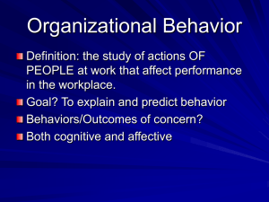 Organizational Behavior