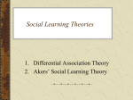 Social Learning Theories - Washington State University