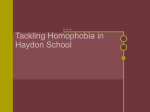 Tackling Homophobic in Schools