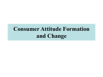 Consumer Attitude Formation and Change -