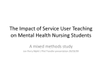 The impact of Service User Teaching on Mental Health
