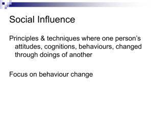 Social Influence - Trinity College, Dublin