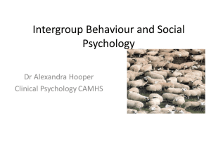 MRCPsych Part 1:Intergroup Behaviour and Social Psychology