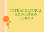 INTERCULTURAL EDUCATION TERMS