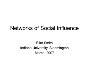 Networks of Social Influence