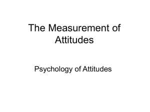 The Measurement of Attitudes