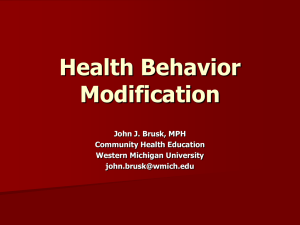 Behavior Modification in HIV Prevention