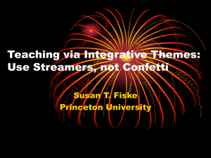 Teaching via integrative themes: Use streamers, not confetti
