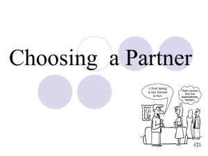 Choosing a Partner