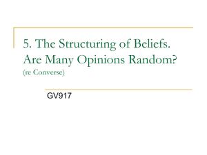 5 Structuring of Beliefs
