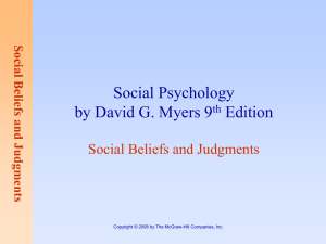 Social Beliefs and Judgments