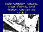 Social Psychology: Attitudes, Group Influences, Social Relations