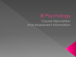 IB Psychology - Algonac Community Schools