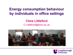 Energy consumption behaviour by individuals in office settings