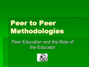Peer to Peer Methodologies