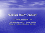 Modified Essay Question