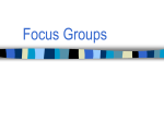 Focus Groups - Interdisciplinary Product Development