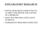 why conduct exploratory research?
