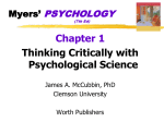Thinking Critically with Psychological Science