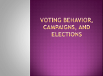 Voting Behavior, campaigns, and Elections