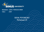 Social Psychology - Binus Repository