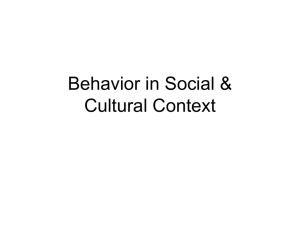 Behavior in Social - Focus on Diversity