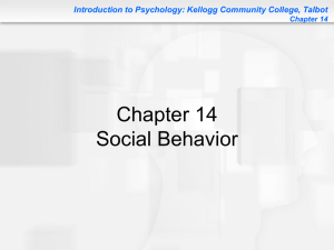 Chapter 14: Social Behavior