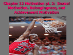 Chapter 12 Motivation pt. 2: Sexual Motivation, Belongingness, and