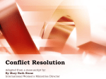 Approaches to Conflict Resolution (Cont.)
