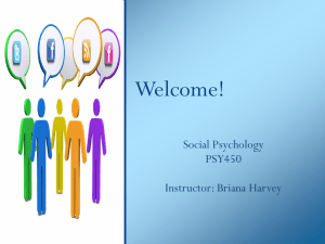 Tue June 25th - Mrs. Harvey`s Social Psychology Class