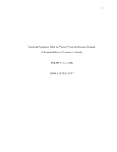 Emotional Persuasion: When the Valence Versus the Resource Demands