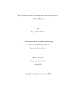 The Impact of Information Processing Goals and Capacity Restrictions on Attitude-Memory by