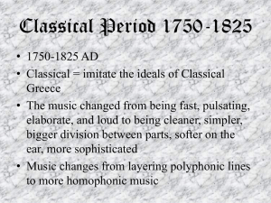 Classical Period 1750-1825