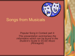 Songs from Musicals