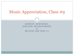 Music Appreciation, Class #9