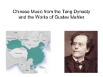 Classical Chinese Music and the Works of Gustav Mahler