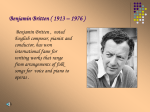 Benjamin Britten ( 1913 – 1976 )