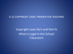 k-12 copyright laws: primer for teachers