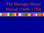 The Baroque Music Period