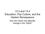 13.3 and 13.4 Education, Pop Culture, and the
