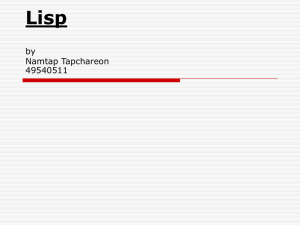 Lisp a functional programming language