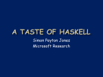 A taste of Haskell
