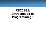Introduction to Programming 1