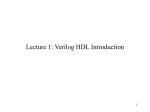 Lecture 1: Verilog HDL Introduction