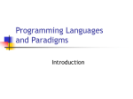 Programming Languages and Paradigms