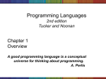 Overview of programming languages