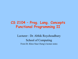 Functional Programming - II