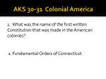 AKS 30-31 Colonial America