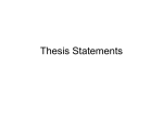 Thesis Statements - Hopewell High School History